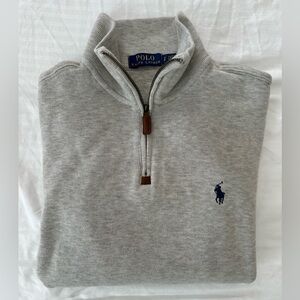 Polo Ralph Lauren Gray Quarter-Zip Pullover Sweater